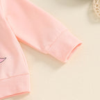 Baby Toddler Girls 2Pcs Halloween Outfit Bow Pumpkin Print Long Sleeve Top and Elastic Pants Set