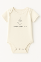Dada's Coffee Date Organic Baby Bodysuit  Short Sleeve