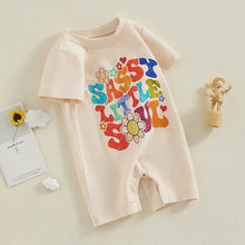 Load image into Gallery viewer, Baby Girl Boy Sassy Little Soul Print Flowers Short Romper Jumpsuit Cute Summer
