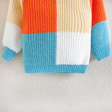 Load image into Gallery viewer, Baby Toddler Boy Girl Knitted Sweater Casual Warm Contrast Color Long Sleeve Pullovers Autumn Knitwear
