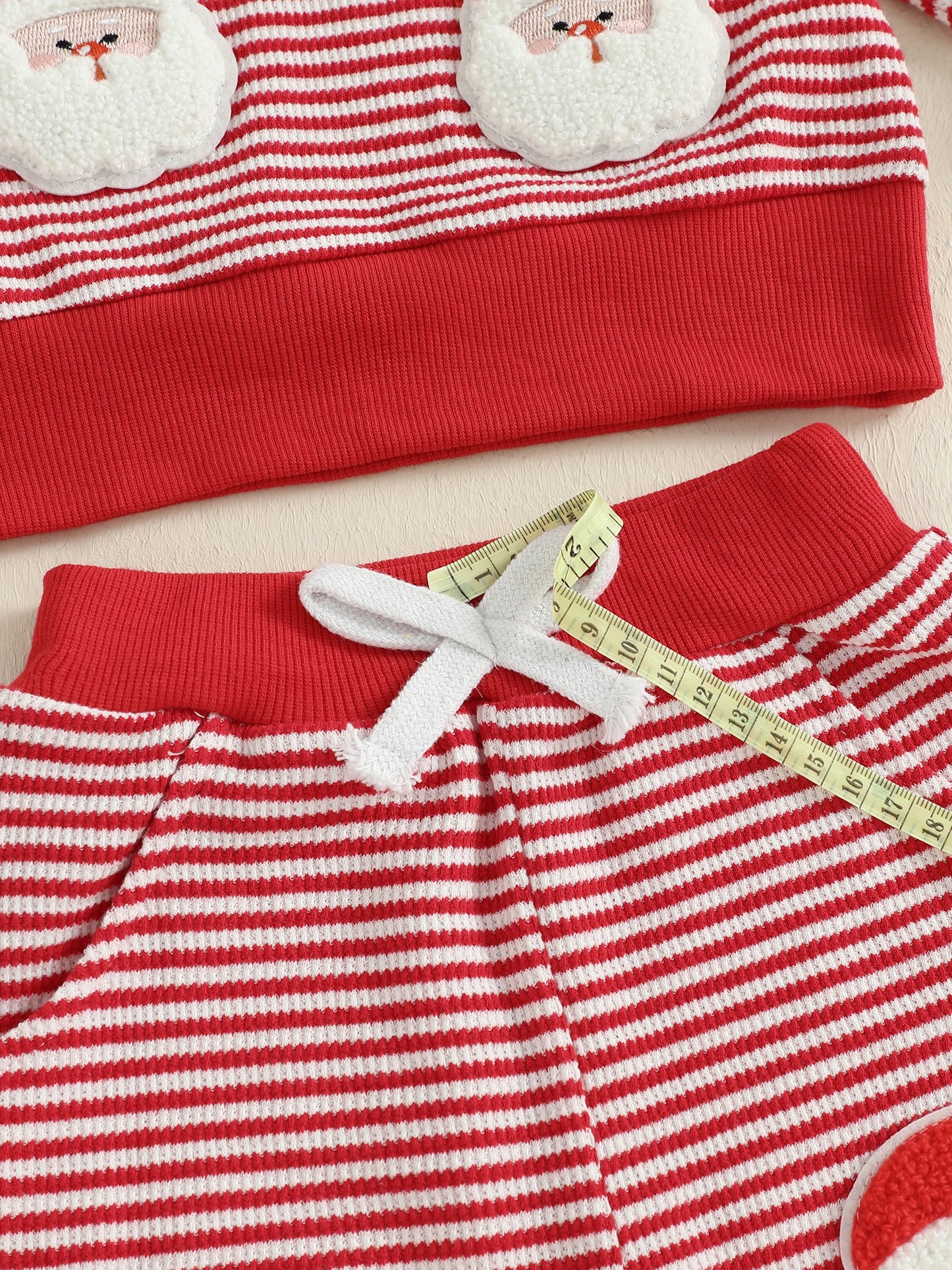 Baby Toddler Boys 2Pcs Christmas Outfits Long Sleeve Stripes Print Top and Pants Jogger Set Winter Clothes