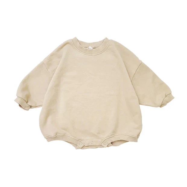 Kids Solid Sweatshirt Romper