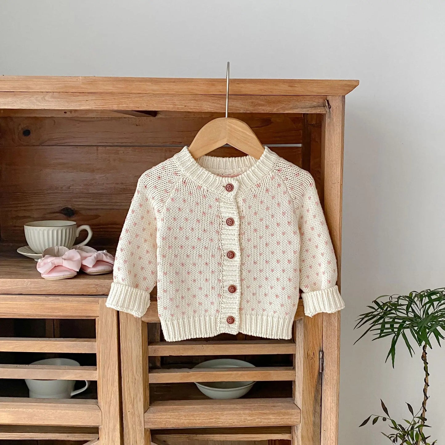 Baby Toddler Girl Sweater Cardigan Elegant Newborn Winter Kid Clothes Long Sleeve Knit Top Thick Warm Knitwear