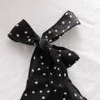 Polka Dot Tie Shoulder Romper