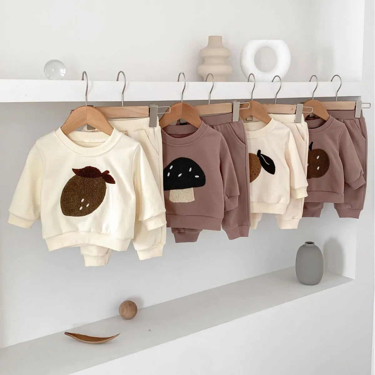 Baby Toddler Boy Girl 2Pcs Clothes Set Autumn Winter Infant Jogger Set Long Sleeve Pullover Top Pant Suit Outfit