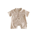 Boys Striped Linen Jumpsuit Romper