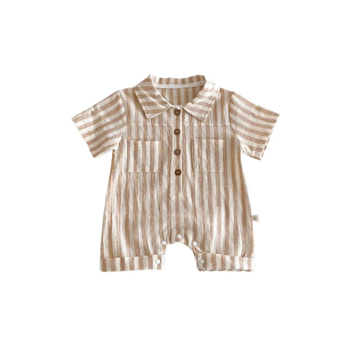 Boys Striped Linen Jumpsuit Romper