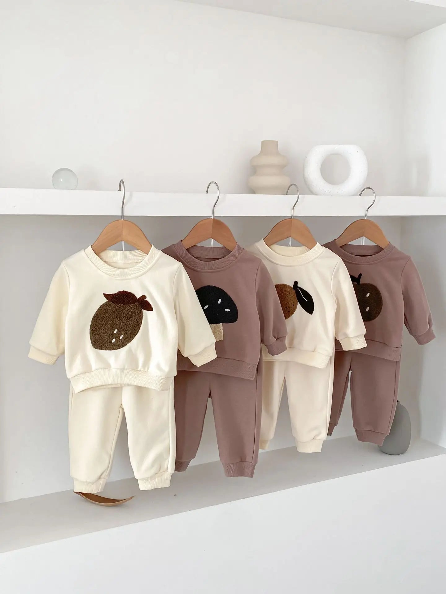Baby Toddler Boy Girl 2Pcs Clothes Set Autumn Winter Infant Jogger Set Long Sleeve Pullover Top Pant Suit Outfit