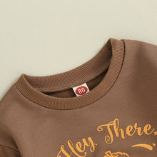 Load image into Gallery viewer, Baby Toddler Kids Boys Girls Long Sleeve Crew Neck Hey There Little Pumpkin Letters Pullover Top Clothes

