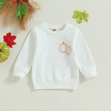 Load image into Gallery viewer, Baby Toddler Boy Girl Fall Long Sleeve Crew Neck Top Pumpkin Print Halloween Shirt
