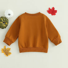 Load image into Gallery viewer, Baby Toddler Boy Girl Halloween Thanksgiving Long Sleeve Crew Neck Top Letters Pumpkin Pie Print
