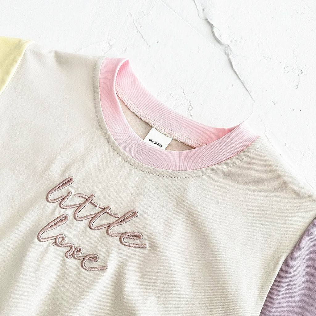 Little Love Color Block T-Shirt Bodysuit