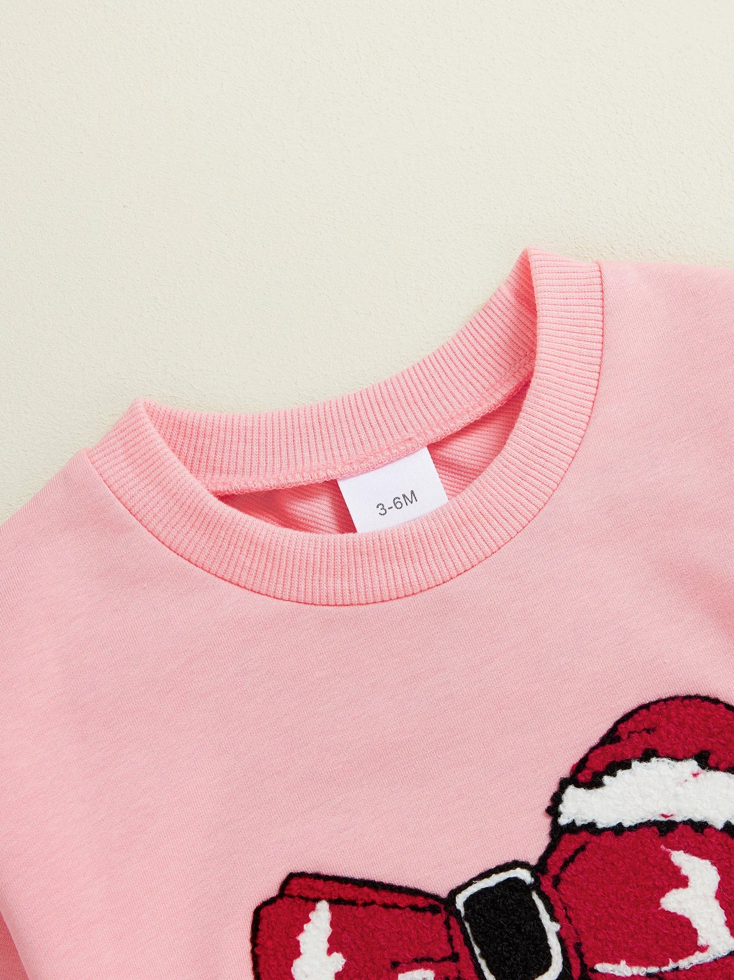 Baby Girl Christmas Romper Bow Embroidered Crewneck Long Sleeve Top Jumpsuit Cute Winter Fall Clothes