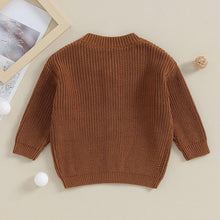 Load image into Gallery viewer, Baby Boys Girls Button Up Sweater Solid Color Loose Long Sleeve Knitwear Cardigan
