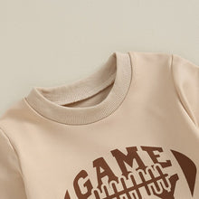 Load image into Gallery viewer, Toddler Baby Boy Girl 2Pcs Football Outfit Game Day Letter Print Long Sleeve Top and Pants Set Fall

