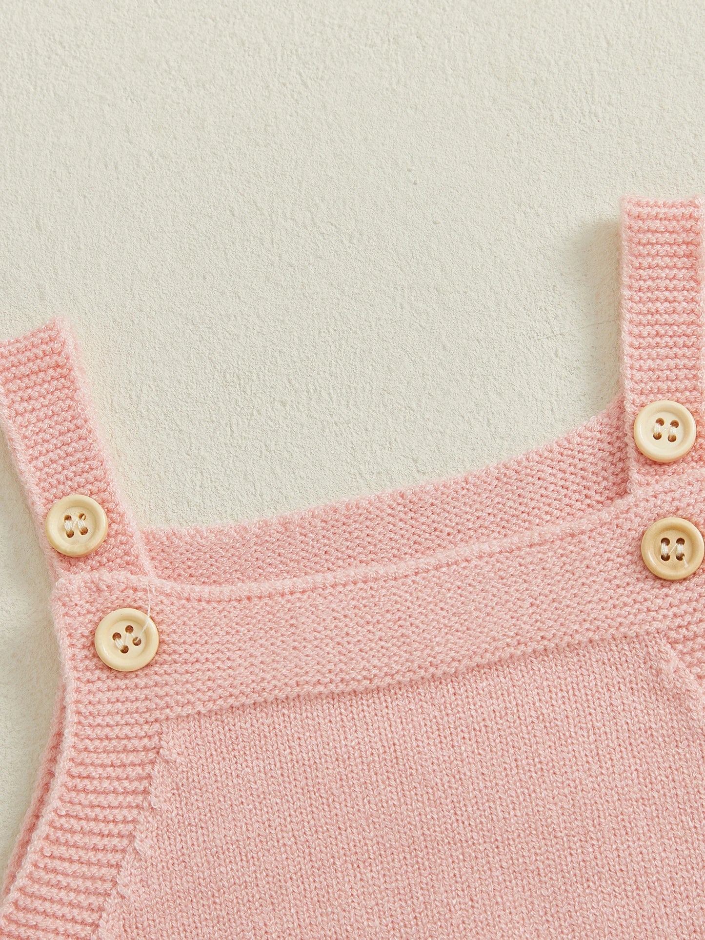 Baby Girl Thanksgiving Knit Romper Cute Turkey Print Square Neck Sleeveless Infant Jumpsuit Overalls