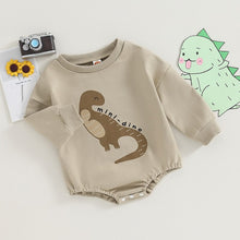Load image into Gallery viewer, Baby Boy Girl Jumpsuit Cartoon Dinosaur Print Little Dino/Dino-Friendly Romper Round Neck Long Sleeve
