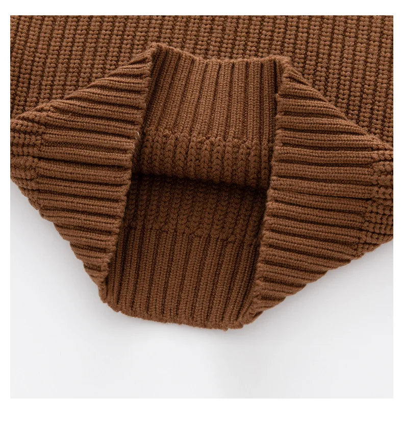 Baby Toddler Kid Boys Girls Sweater Winter Clothes Warm Thick Knit Pullover Top Infant Long Sleeve Basic Knitwear