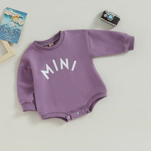 Load image into Gallery viewer, Baby Girls Boys Bodysuit Mini Letter Print Crew Neck Long Sleeve Fall Jumpsuits Romper
