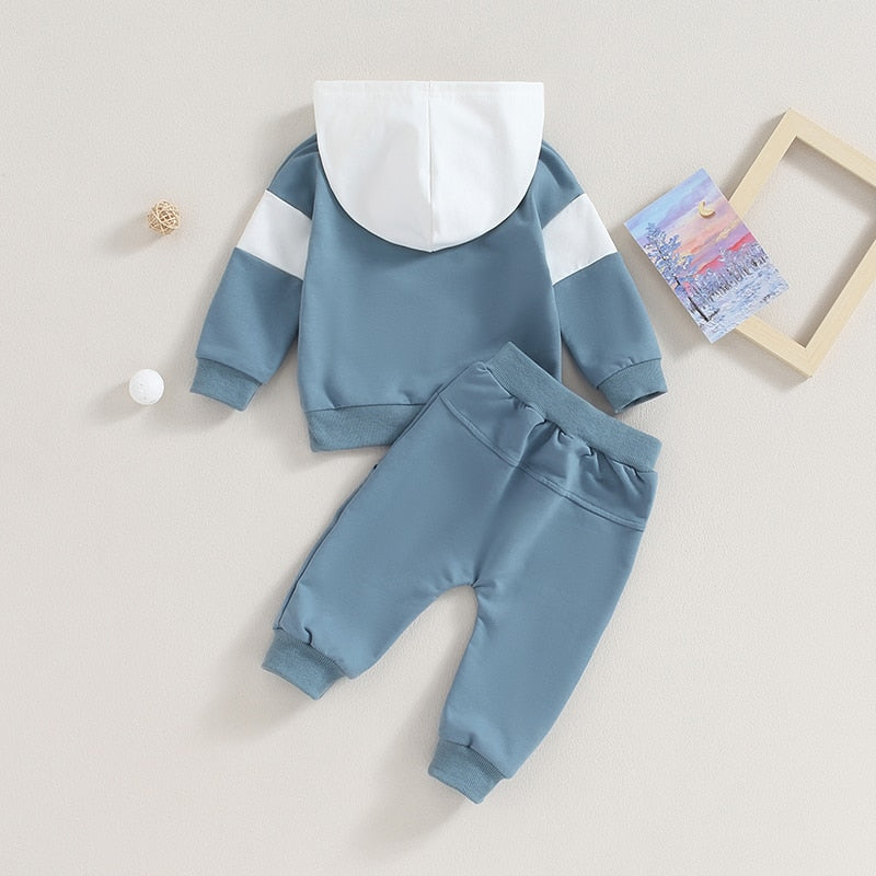 Toddler Baby Boy Girl 2Pcs Outfit Long Sleeve Hoodie Set Pants