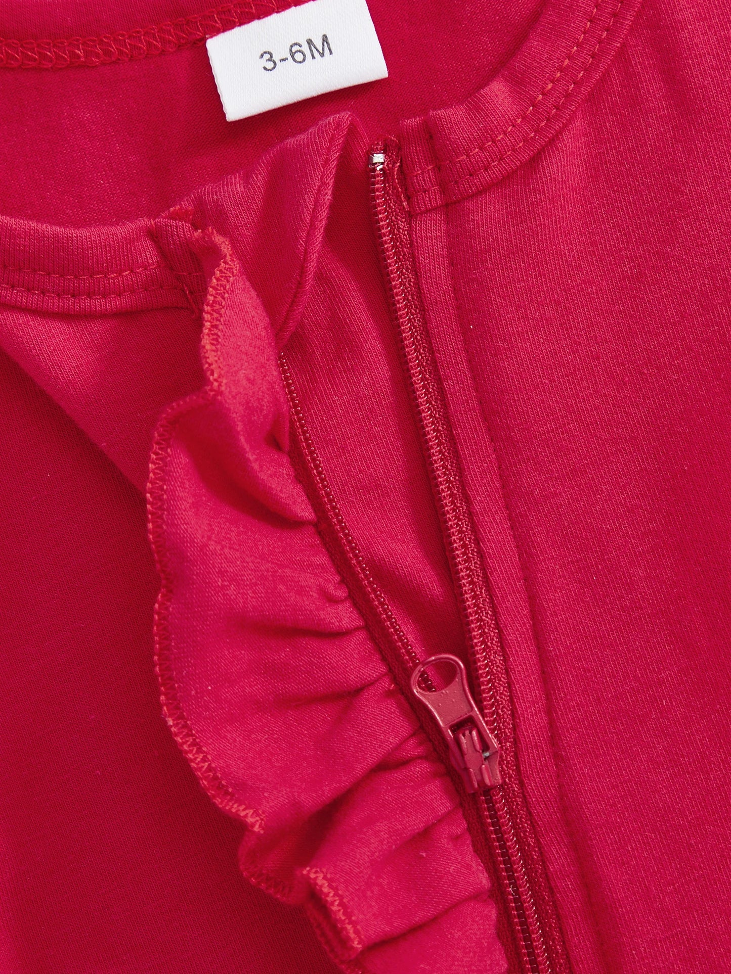 Baby Girl Bell Bottom Romper Fashionable Santa Claus Print Ho Ho Ho Bottom Round Neck Long Sleeve Ruffled Jumpsuit