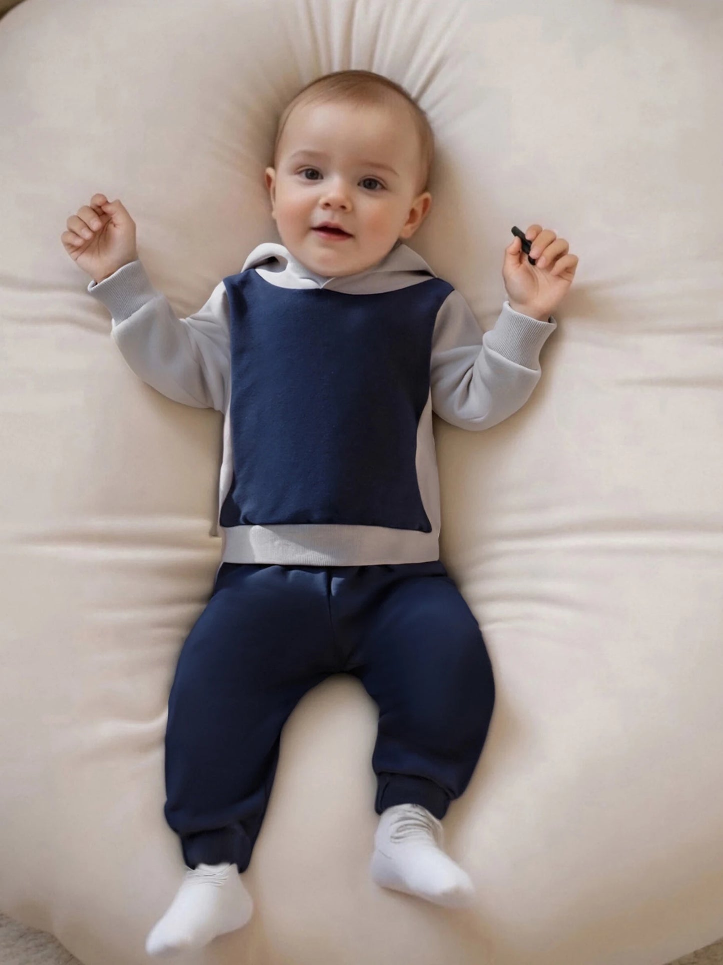 Baby Toddler Boys 2Pcs Fall Outfit Shark Pattern Long Sleeve Hoodie Elastic Waist Pants Jogger Set