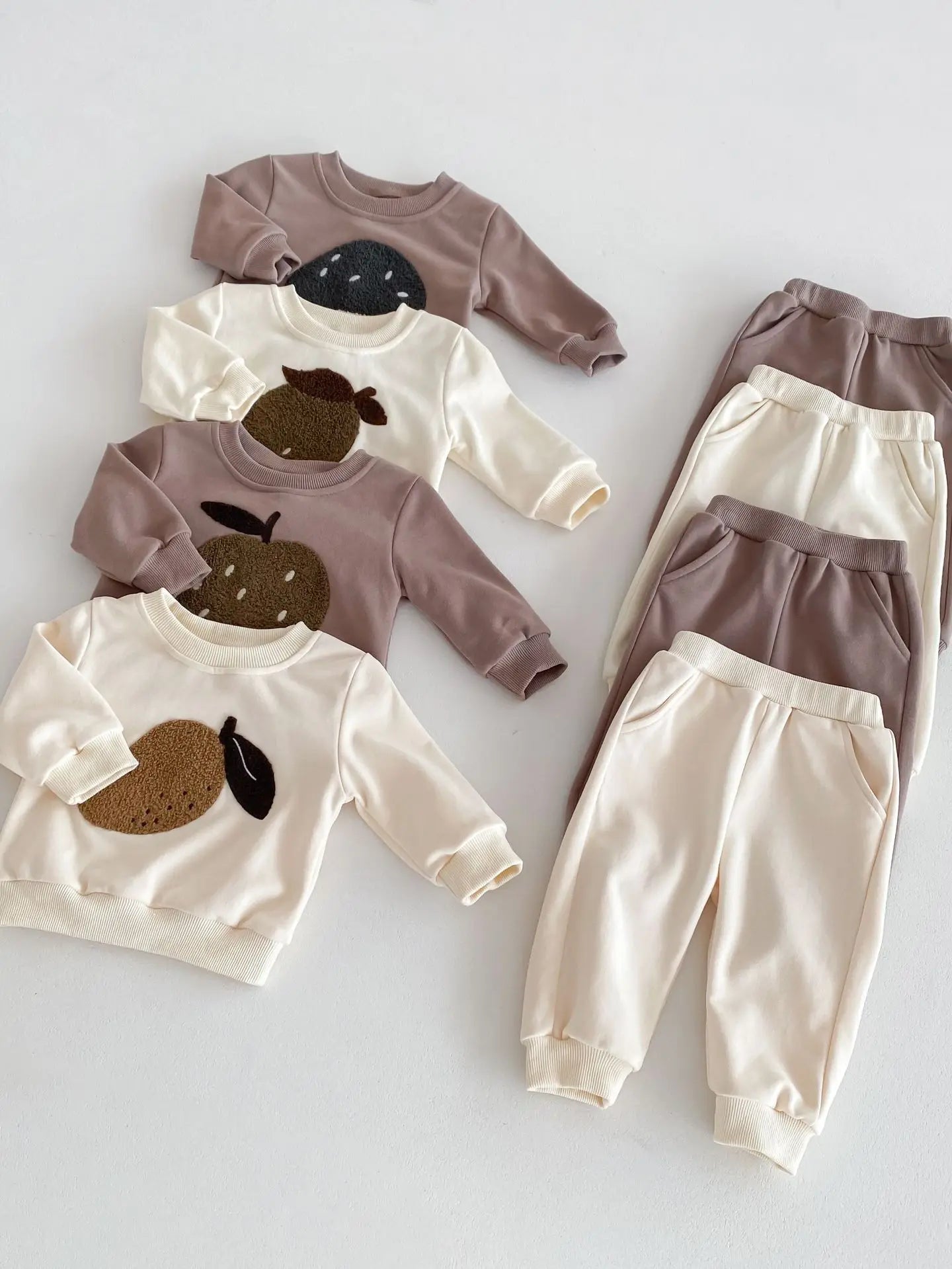 Baby Toddler Boy Girl 2Pcs Clothes Set Autumn Winter Infant Jogger Set Long Sleeve Pullover Top Pant Suit Outfit