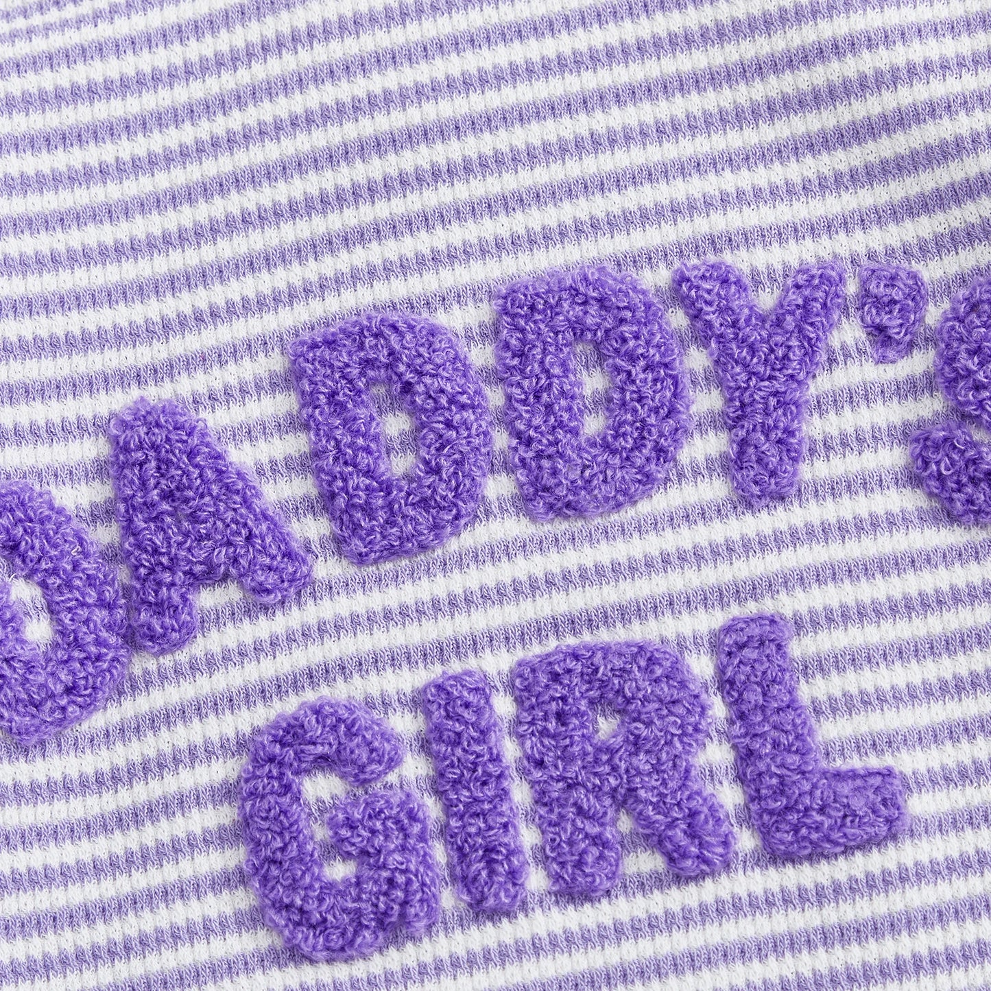 Baby Toddler Girl 2Pcs Daddy's Girl Fall Stripe Outfits Letter Embroidery Long Sleeve Round Neck Pullover Elastic Waist Pants 2Pcs Set