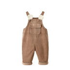 Front Pocket Corduroy Overalls Jumpsuit Romper