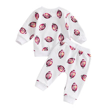 Load image into Gallery viewer, Baby Toddler Boys Girls 2Pcs Fall Clothes Football Print Long Sleeve Top and Elastic Pants Track Suit Outfit Set
