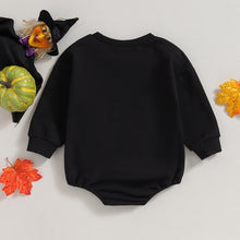 Load image into Gallery viewer, Baby Boy Girl Halloween Bodysuit Boo Long Sleeve Round Neck Bat Letter Print Jumpsuit Romper
