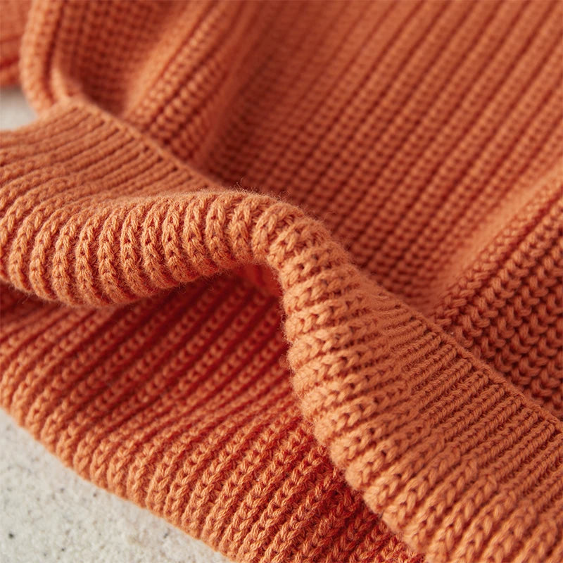 Baby Toddler Girls Boys Sweaters Knitting Pullovers Tops Solid Color Basic Cotton Long Sleeve Sweater Top