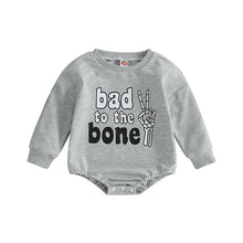 Load image into Gallery viewer, Baby Boy Girl Bodysuit Halloween Long Sleeve Letter &amp; Cartoon Print Jumpsuit Romper
