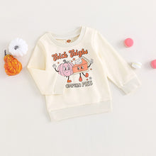 Load image into Gallery viewer, Baby Toddler Boy Girl Halloween Top Cute Pumpkin Pie Print Long Sleeve Pullover Fall Clothes
