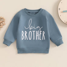 Load image into Gallery viewer, Baby Toddler Boys Big Brother Letter Print Long Sleeve Pullover Autumn Top
