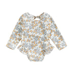 Baby Girl Floral Print Backless Bathing Suit