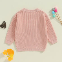 Load image into Gallery viewer, Baby Toddler Kids Girls Big Sister Autumn Winter Knit Sweater Long Sleeve O Neck Letter Embroidery Pullover Knitwear Top
