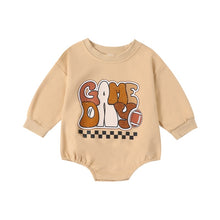 Load image into Gallery viewer, Baby Boys Girls Romper Football Game Day Letter Print Long Sleeve Jumpsuit
