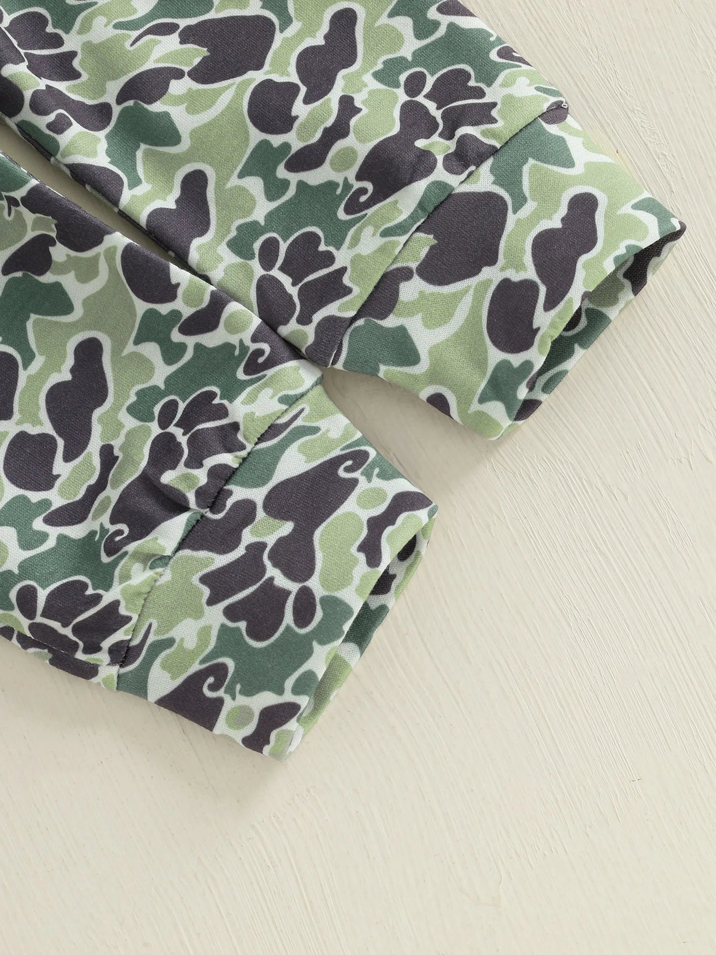 Baby Toddler Boys 2Pcs Fall Outfit Deer Print Long Sleeve Crewneck Top and Elastic Camouflage Pants Clothes Jogger Set