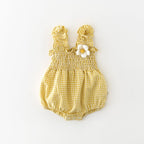 Polka Dot Flower Tank Romper