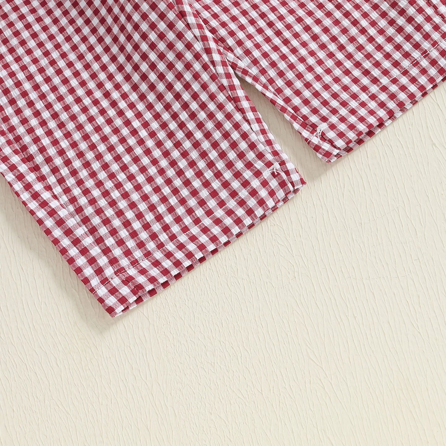 Baby Toddler Girls Boys 2Pcs Christmas Outfit Dog Embroidered Crew Neck Long Sleeve Top and Plaid Pants Set