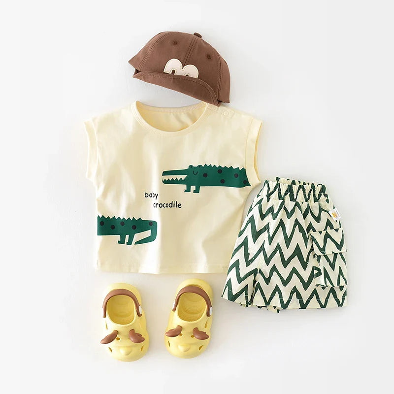 Baby Crocodile Shorts Set