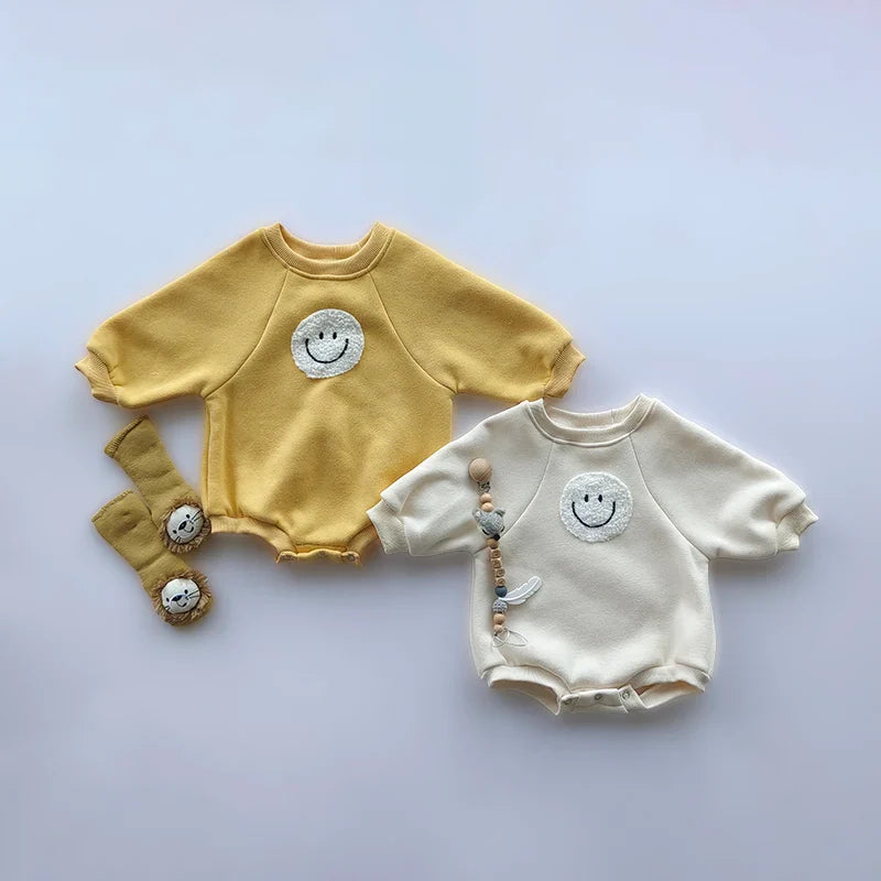 Fuzzy Smile Bodysuit Romper