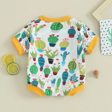 Load image into Gallery viewer, Baby Girls Boys Bodysuit Short Sleeve Crew Neck Cactus Print Jumpsuit Romper
