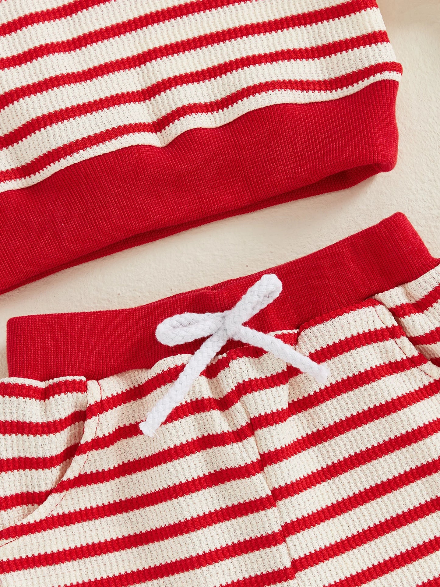 Baby Toddler Girls Boys 2Pcs Christmas Outfit Car Truck Tree Embroidered Striped Crew Neck Long Sleeve Pullover Top and Pants 2Pcs Jogger Set