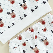 Load image into Gallery viewer, Toddler Baby Boys Girls 2Pcs Clothes Christmas Long Sleeve Reindeer Print Crewneck Top Pants Outfits Set
