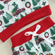 Load image into Gallery viewer, Toddler Baby Girls Boys 2Pcs Outfit Christmas Car Tree Print Long Sleeve Top + Elastic Pants Set

