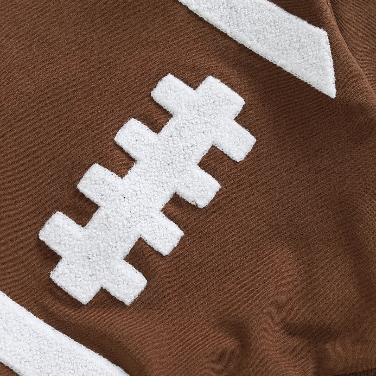 Baby Toddler Boys 2Pcs Fall Set Fashionable Long Sleeve Football Embroidery Pullover with Plaid Pants Outfits