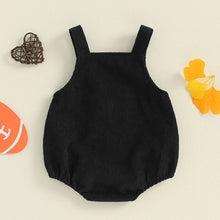 Load image into Gallery viewer, Baby Boys Girls Corduroy Overalls Sleeveless Football Embroidery Romper Fall
