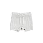 Baby Girls Solid Color Knit Shorts